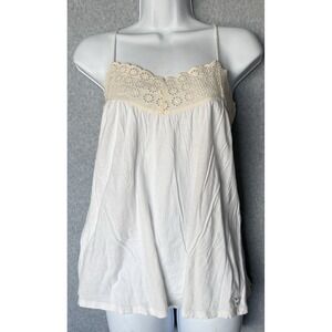 Victoria's Secret PINK babydoll eyelet Lace Cami Top Women's S Boho Cottagecore